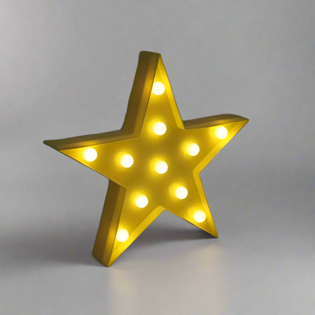 Yellow Star Led Light Lamp