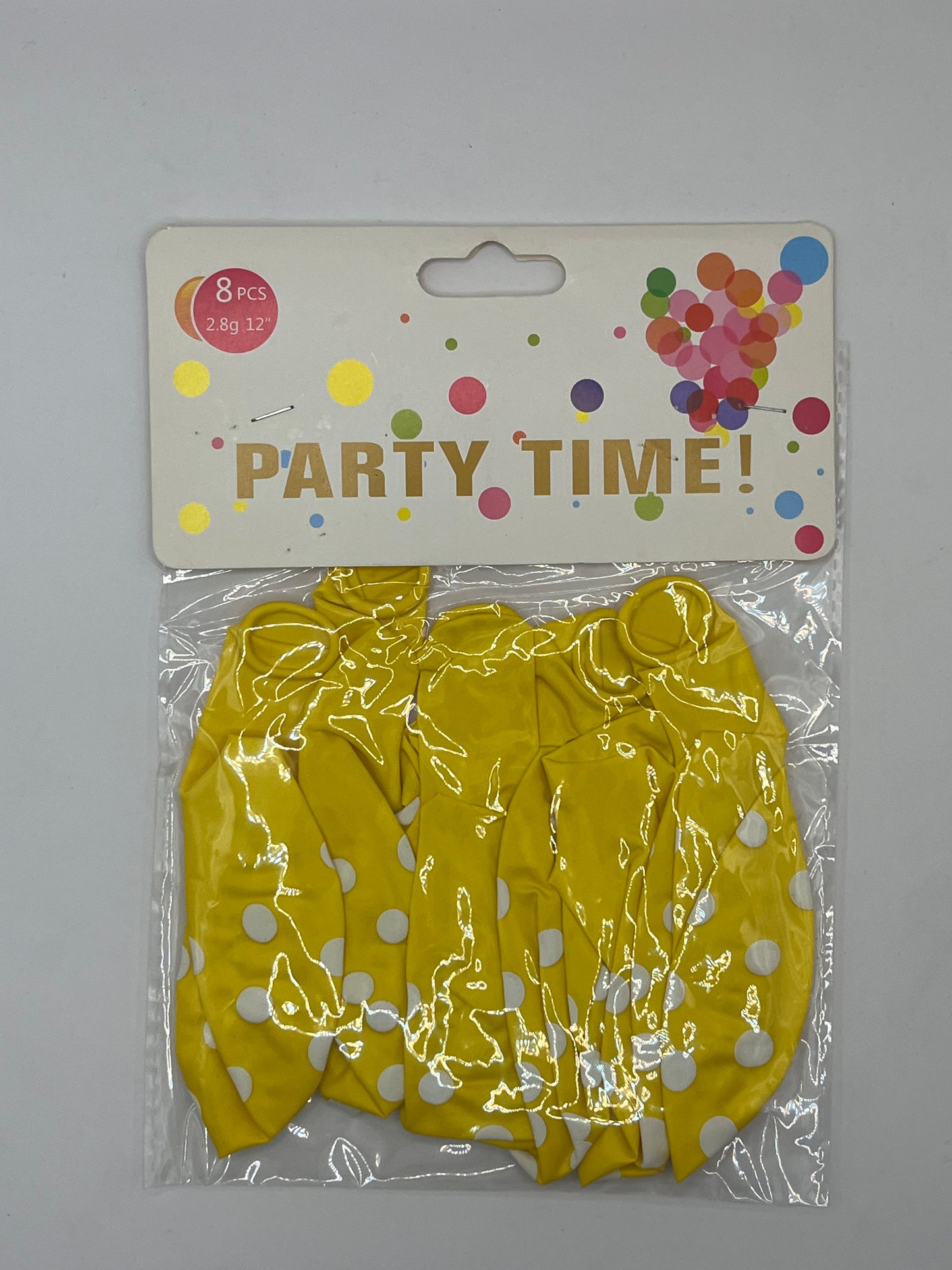 بالونات لاتكس منقطة مقاس 12 بوصة، عبوة من 8 بالونات متوفرة بألوان مختلفة