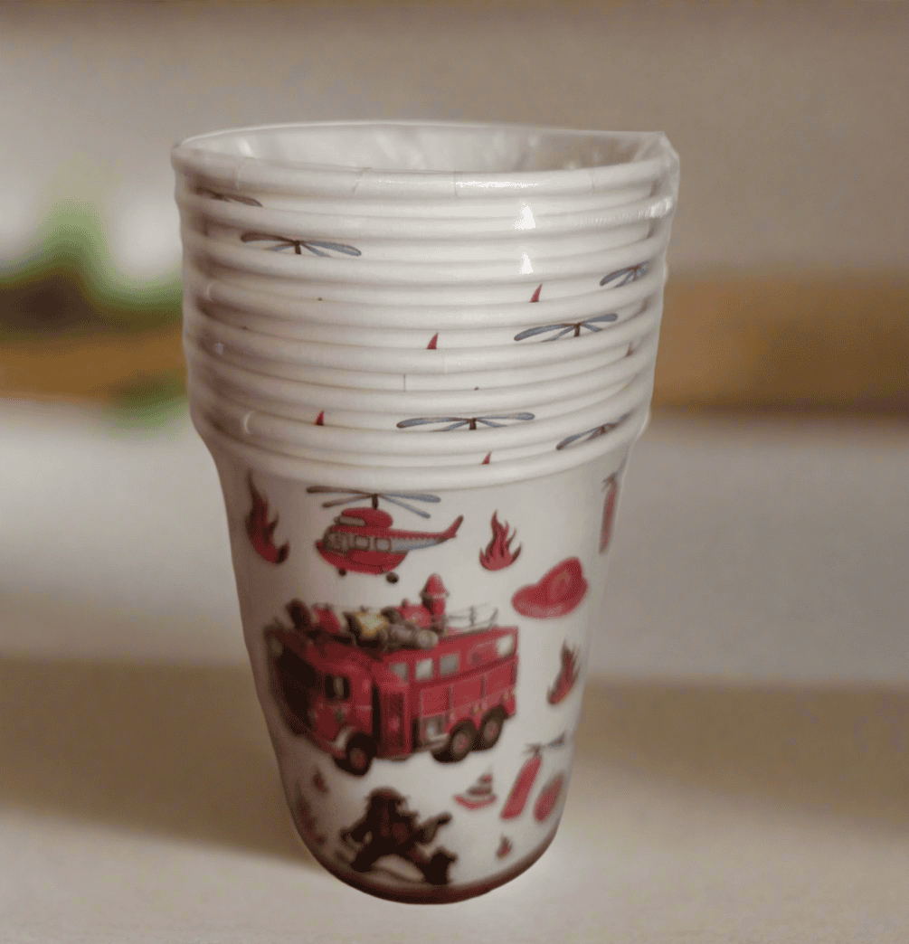 Firefighter Theme Paper Cups