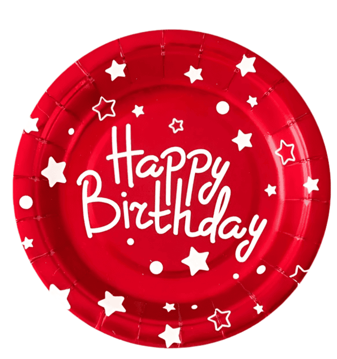 Red White Stars Paper Plates