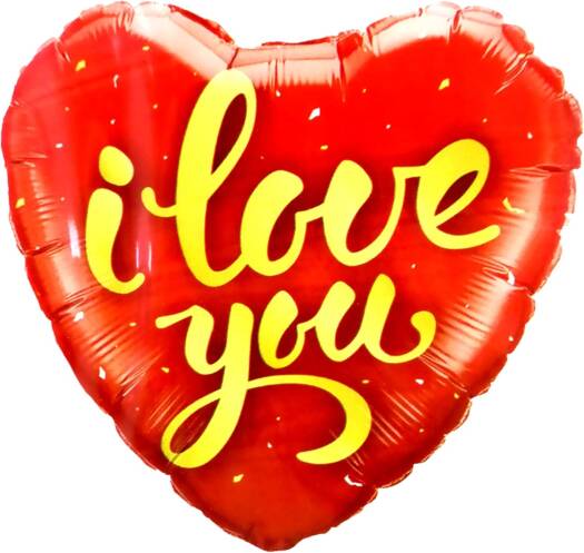 i love you 18” Heart Foil Balloon