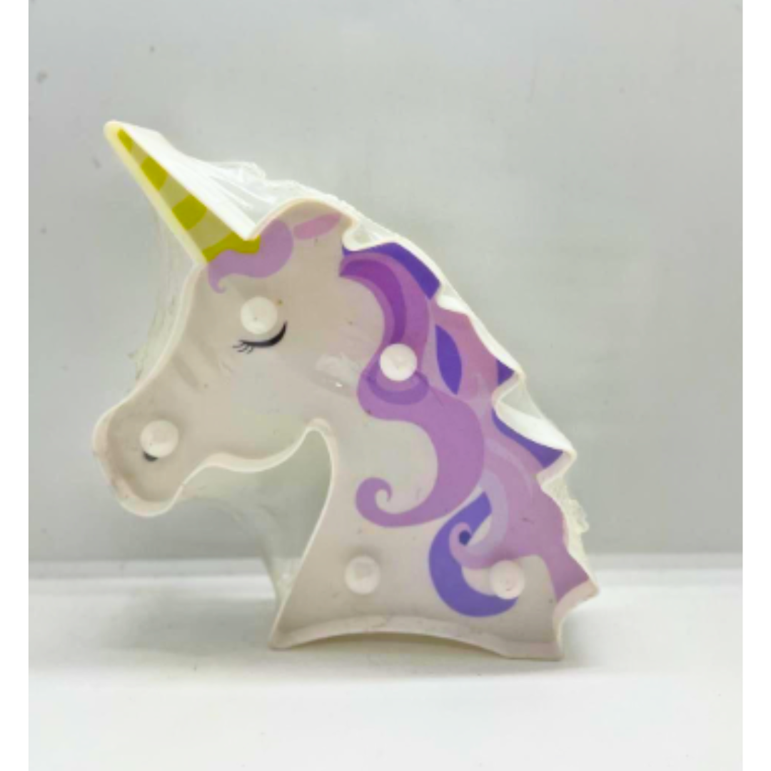 Unicorn Head Purple Pastel Led Light Lamp