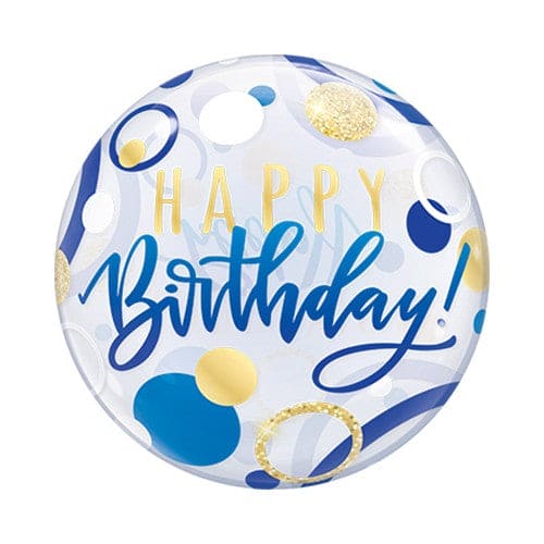 Blue Round Happy Birthday 18” Foil Balloon