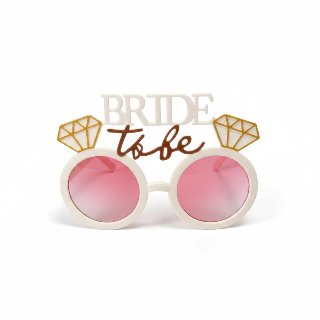 Bride to Be White Plastic Party Glasses