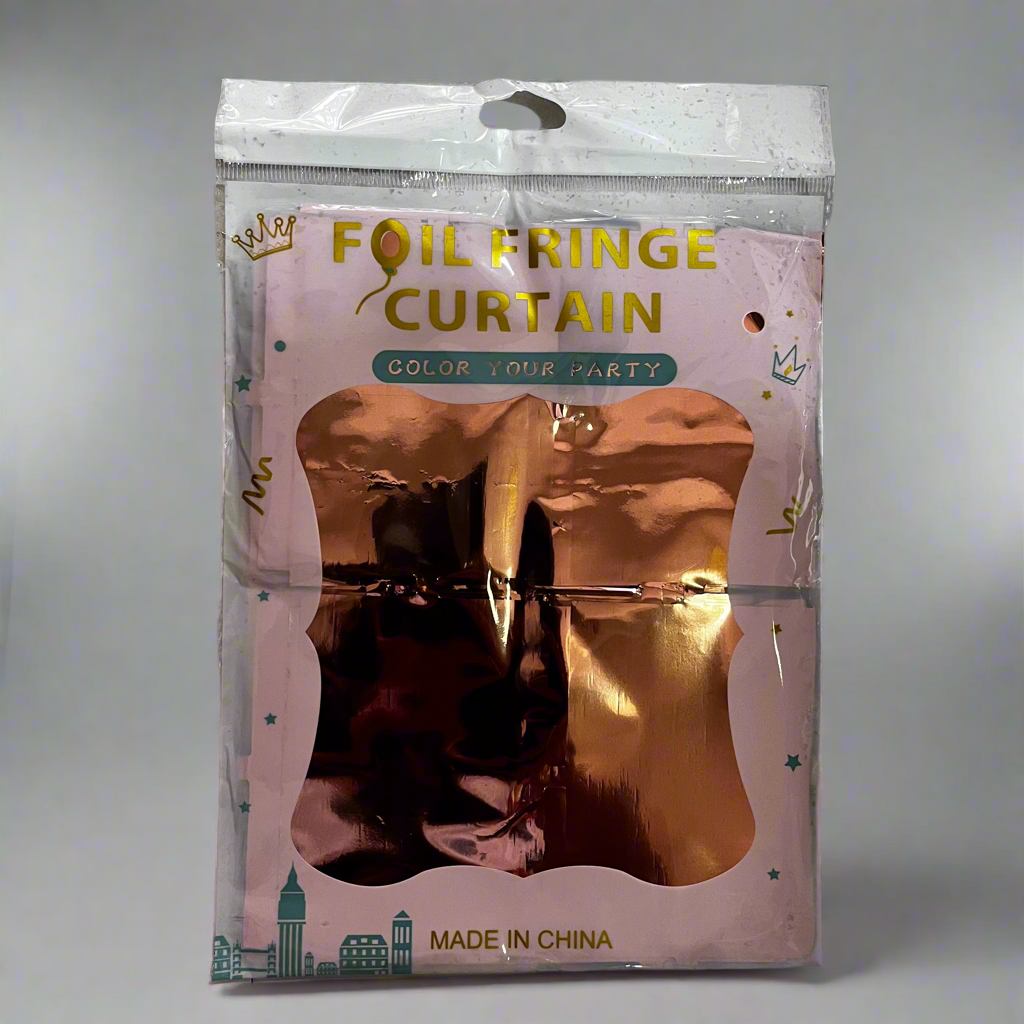 Square Box Foil Fringe Curtains