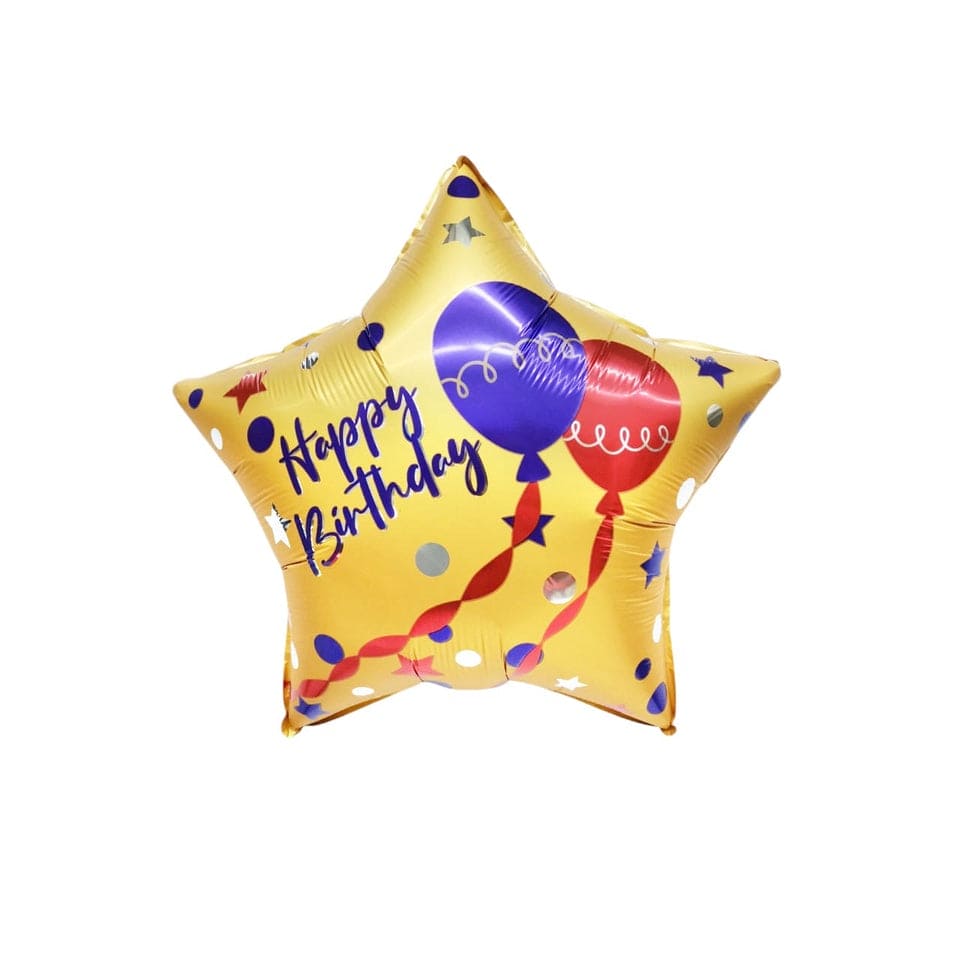 Star Happy Birthday 18” Foil Balloon