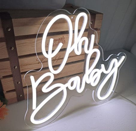 Oh Baby USB Operated LED White Neon Light