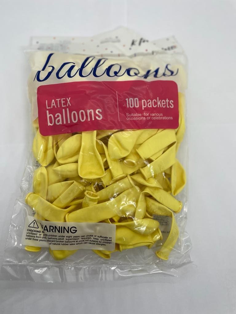 5 Inch Latex Balloons 100 pcs Available in Different Colors