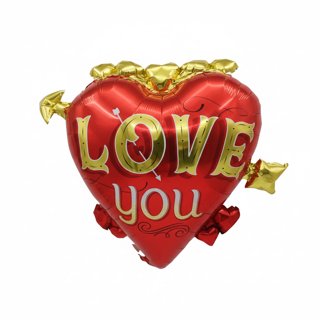 Heart with Arrow Love You Foil Balloon