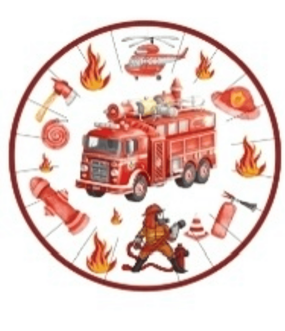 Firefighter Truck Paper Plates