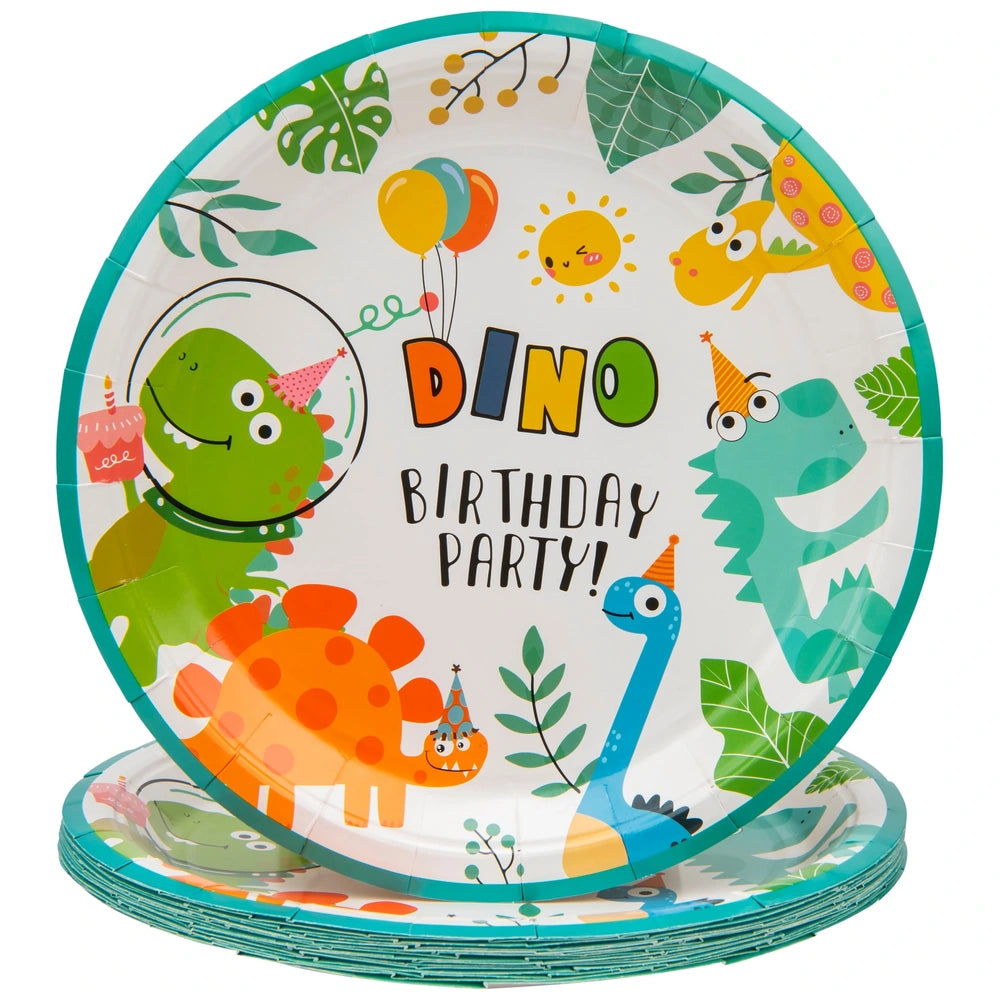 Happy Birthday Dino Paper Plates