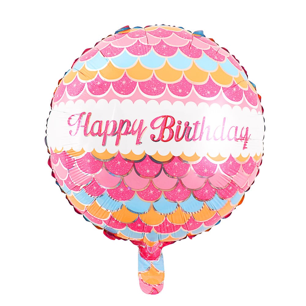 Pink Round Happy Birthday 18” Foil Balloon