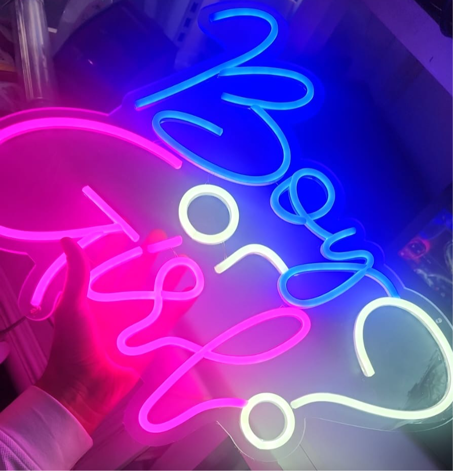 Boy or Girl Gender Reveal Neon Light