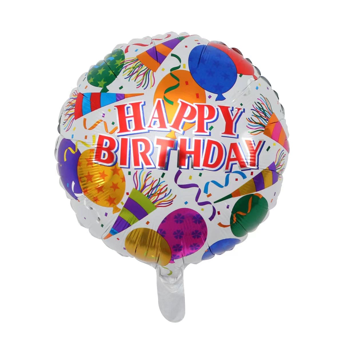 Ballon en aluminium avec chapeaux et confettis « Joyeux anniversaire »