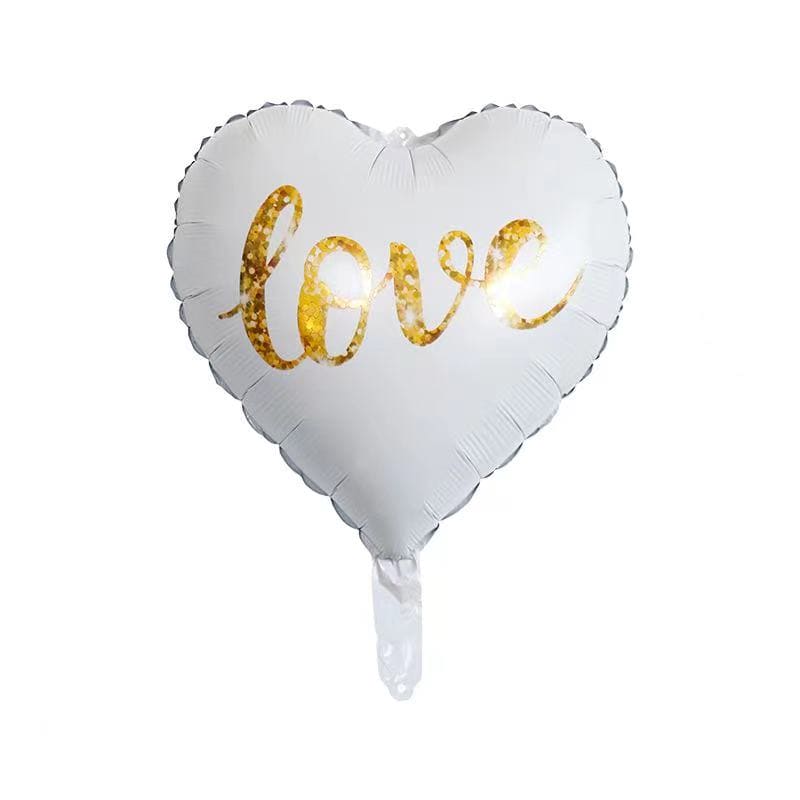 Ballon coeur blanc d'amour