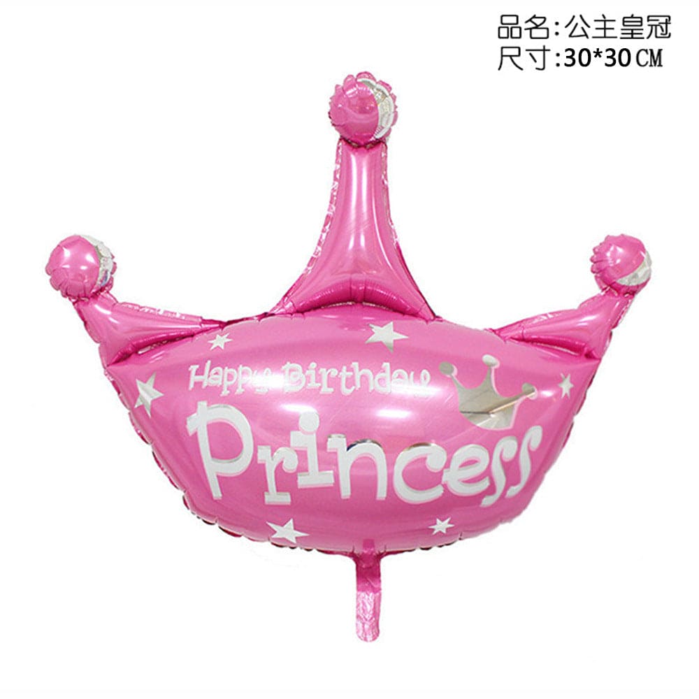Happy Birthday Prince/Princess Crown Balloon