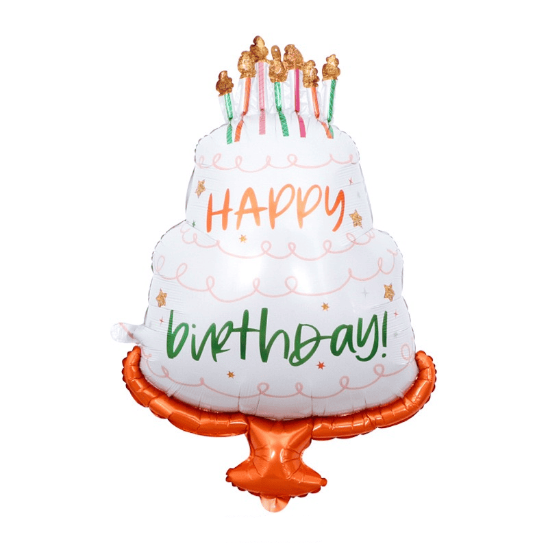 Happy Birthday White Cake Balloon