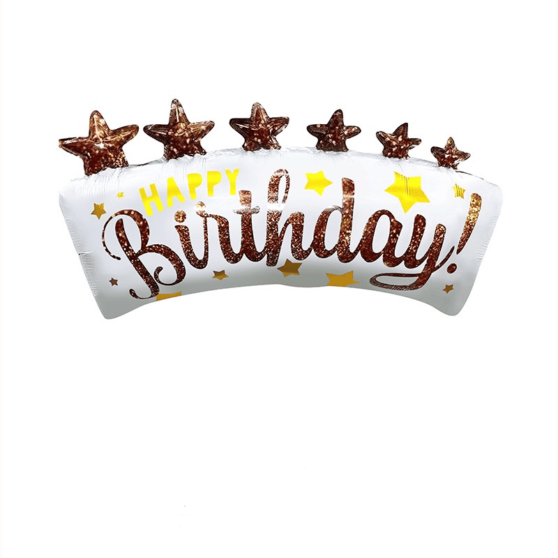 Joyeux anniversaire avec un ballon étoilé
