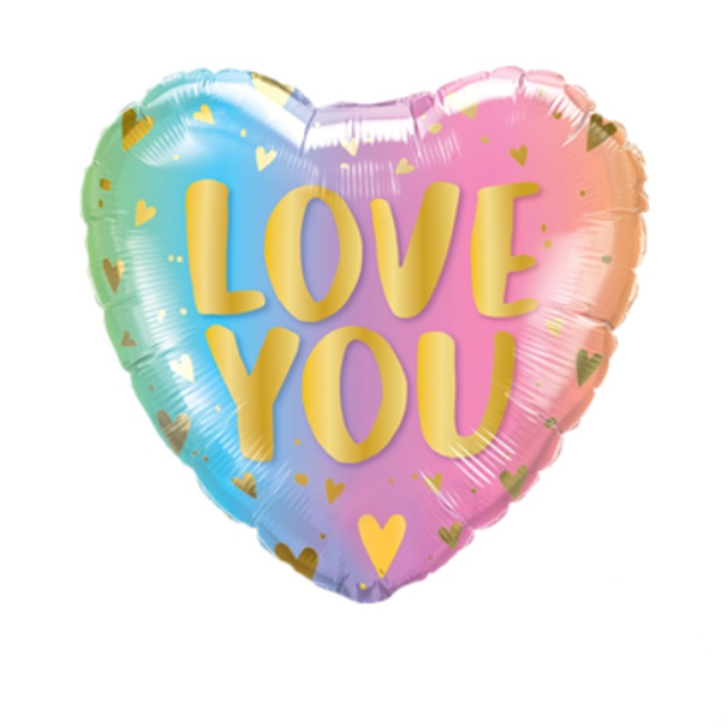 Multi Colored I Love You Balloon