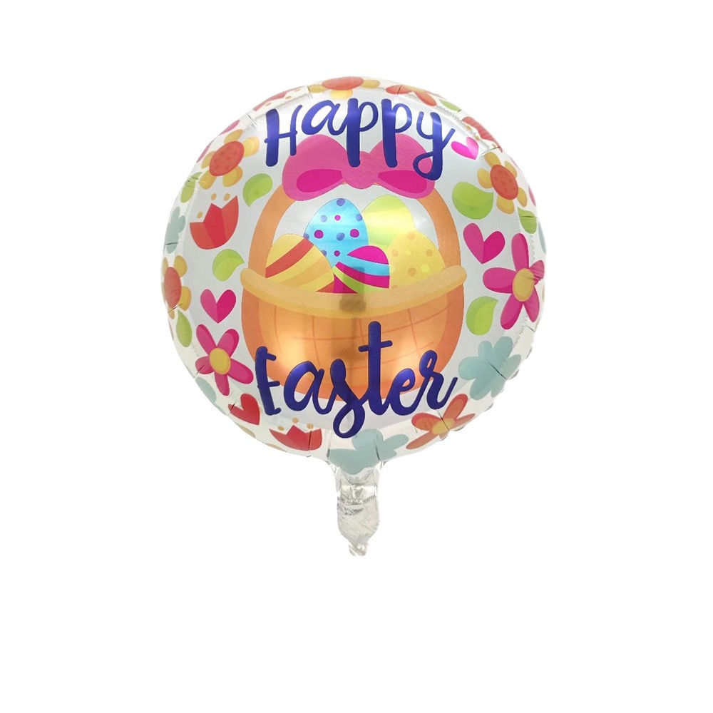 سلة بالونات بيض عيد الفصح السعيد