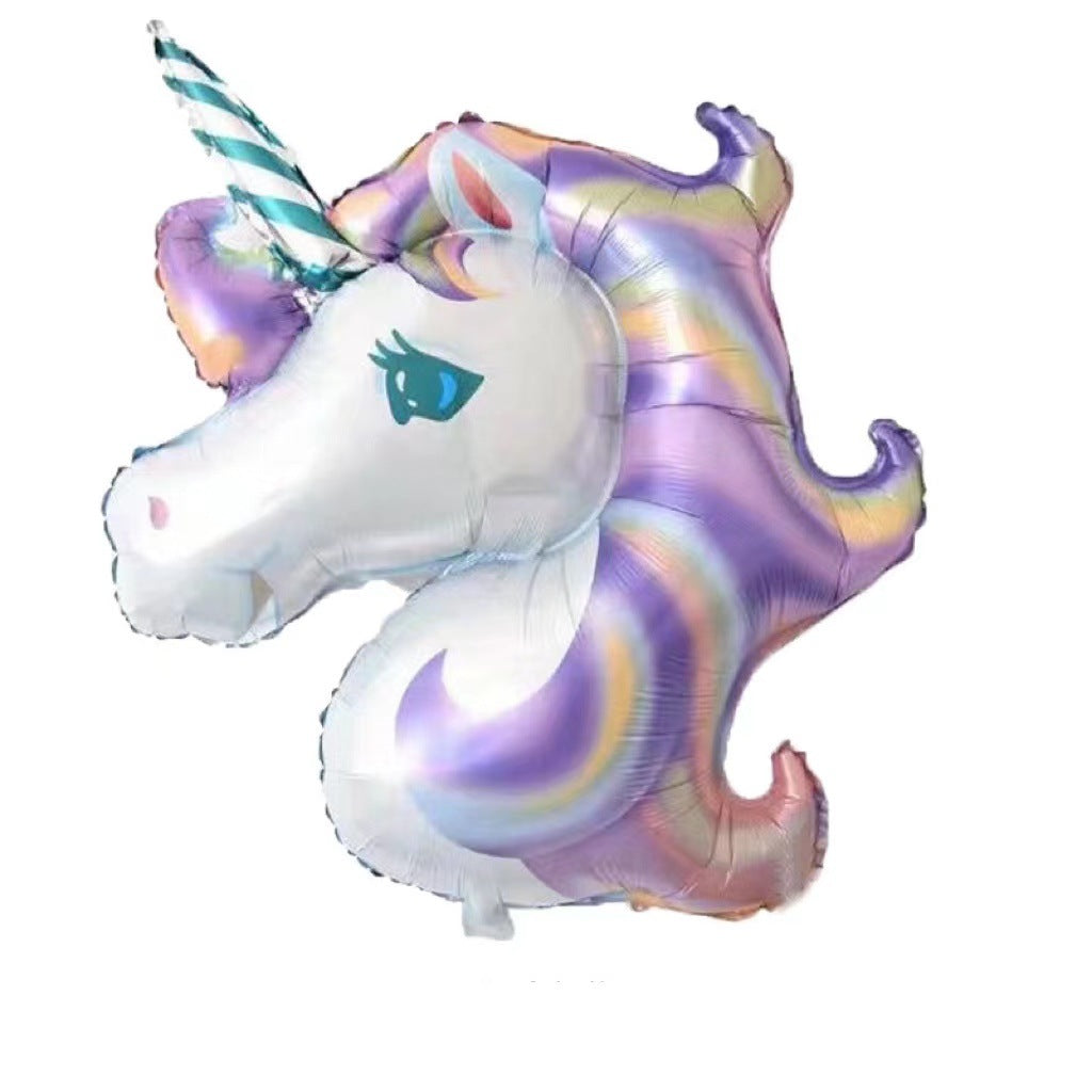 Purple Gradient Unicorn Balloon