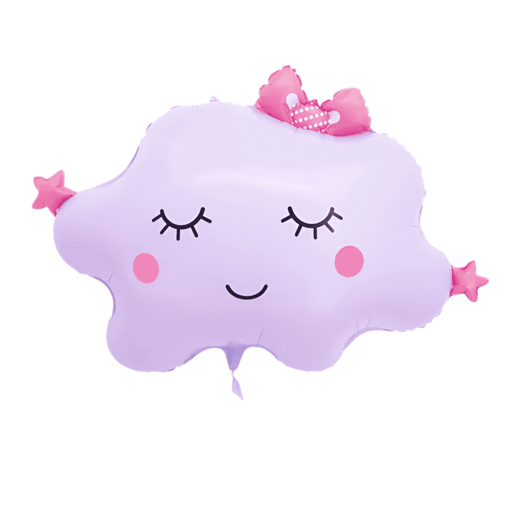 Ballon nuage avec lignes arc-en-ciel