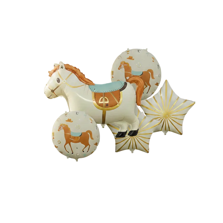 Horse 5 Foil Balloon Set