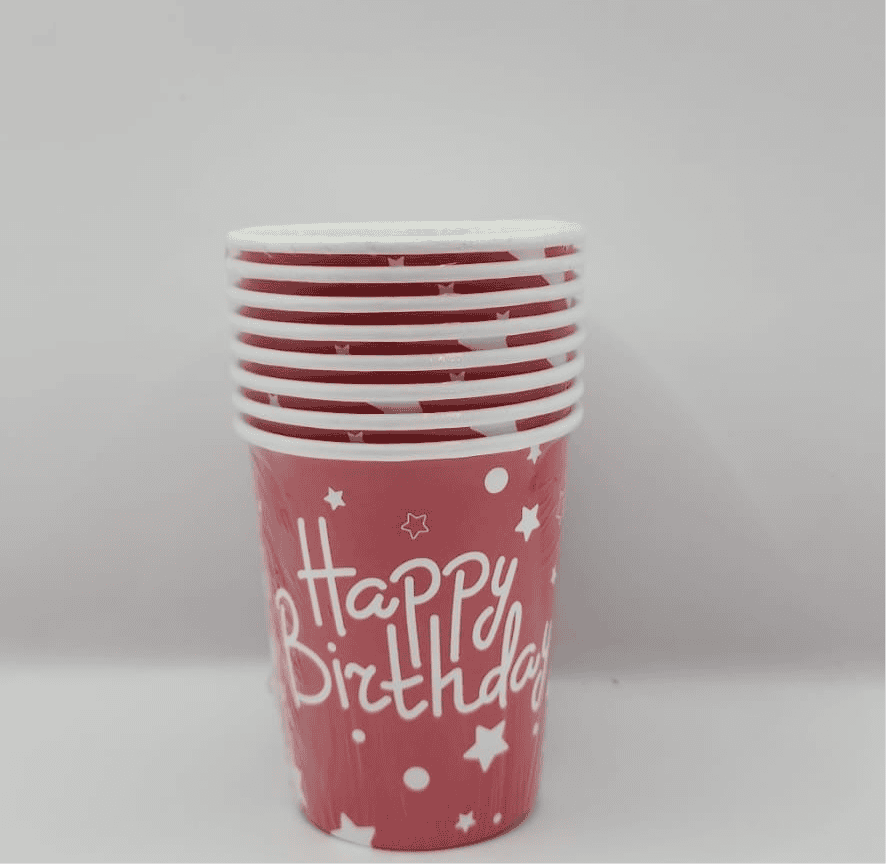 Red White Stars Paper Cups