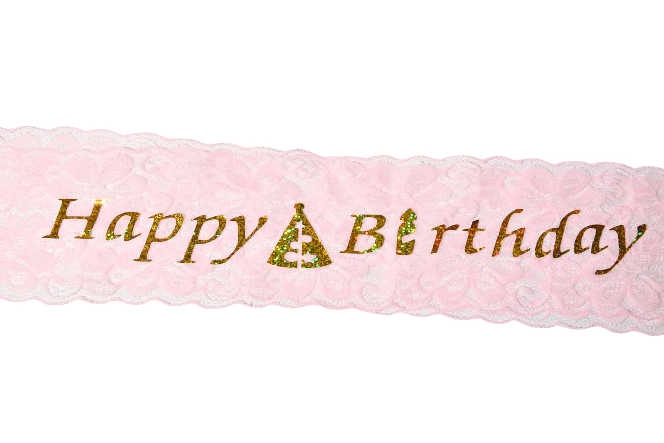 Happy Birthday Lace Sash - My Store