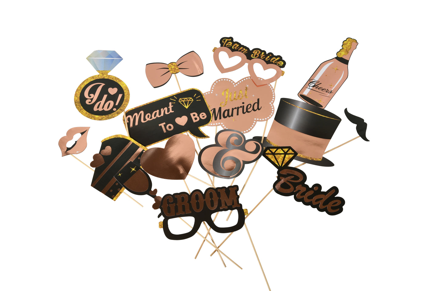 Mr and Mrs Rose Gold Props