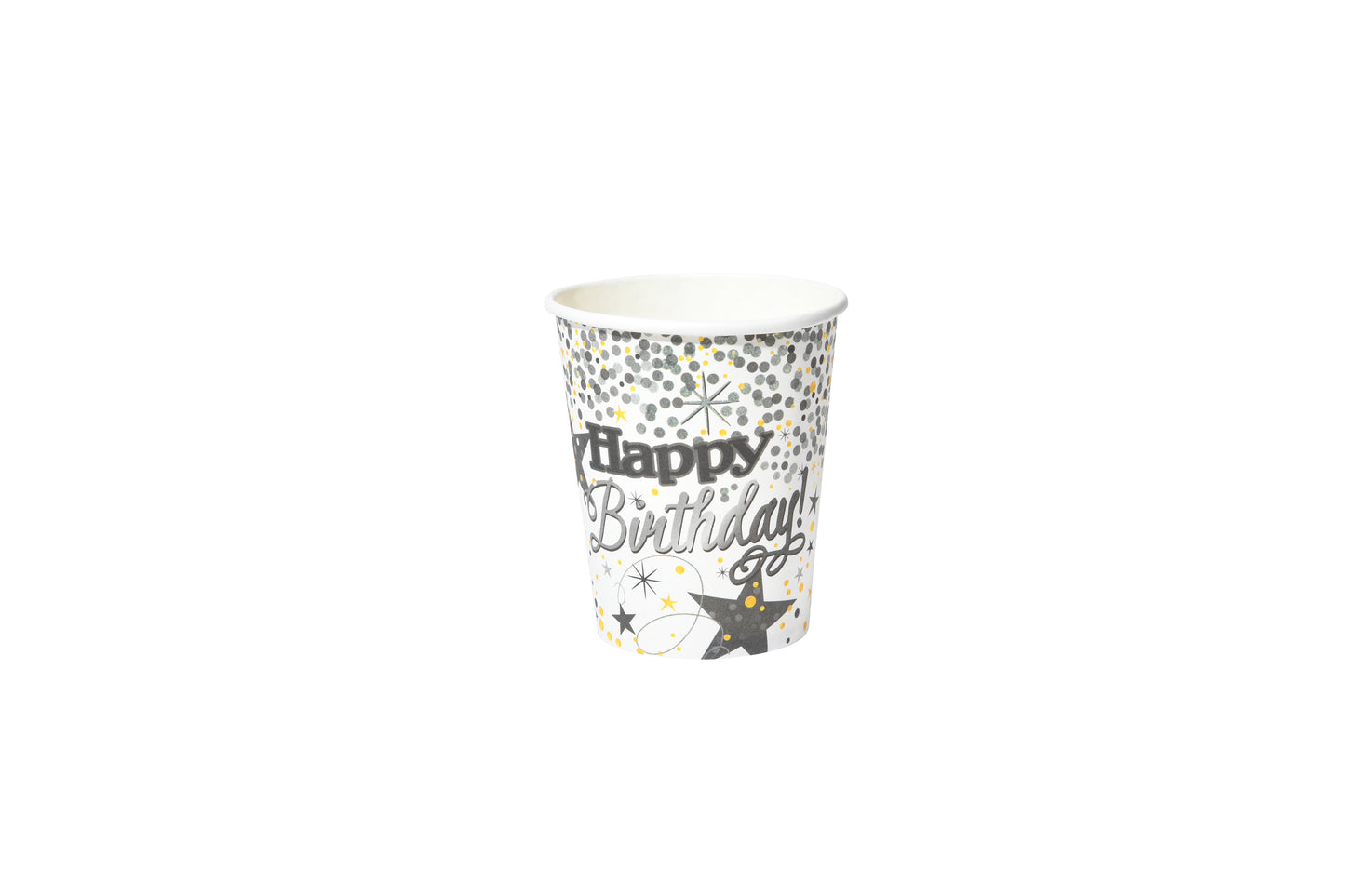 Happy Birthday Gray Paper Cups - My Store