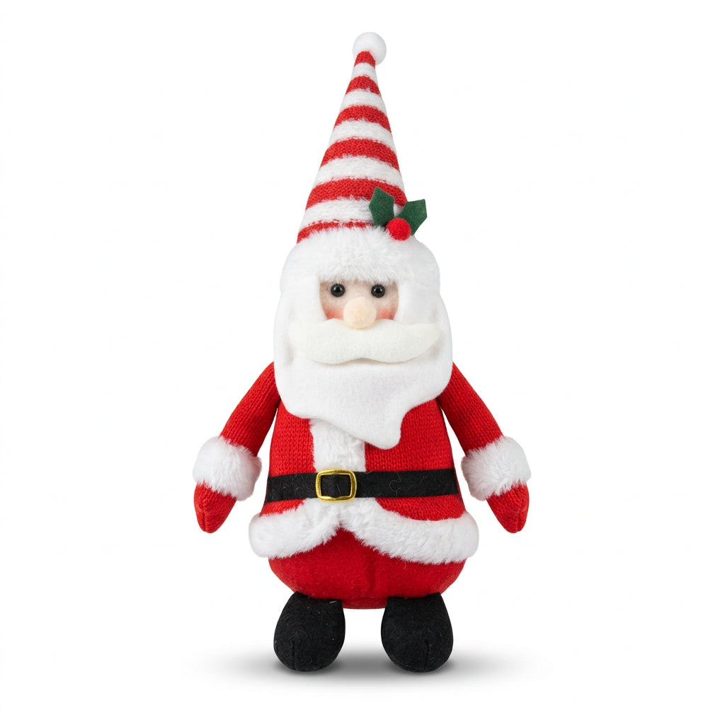Santa Claus with Striped Hat Christmas Decoration 20cm