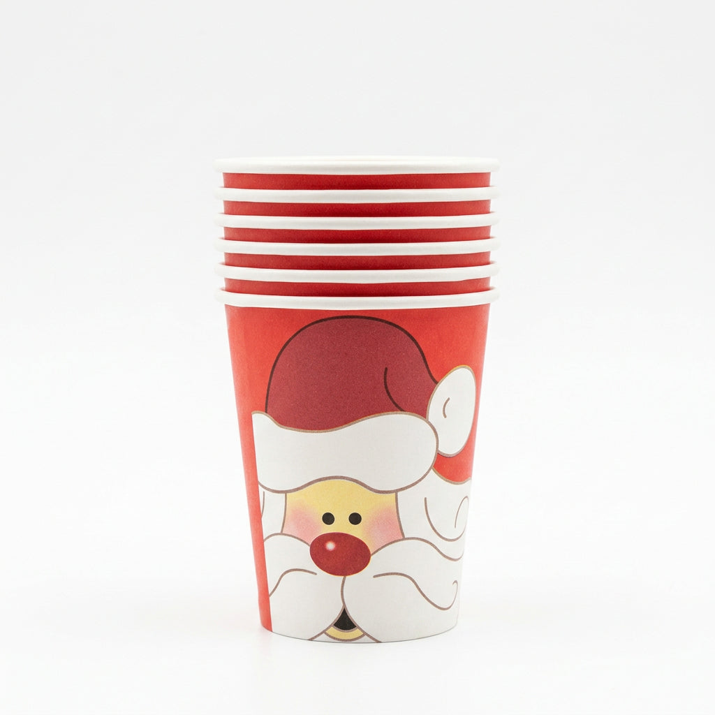 Santa Claus Paper Cups 6 Pieces
