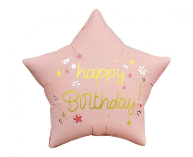 Happy Birthday Star Foil Balloon