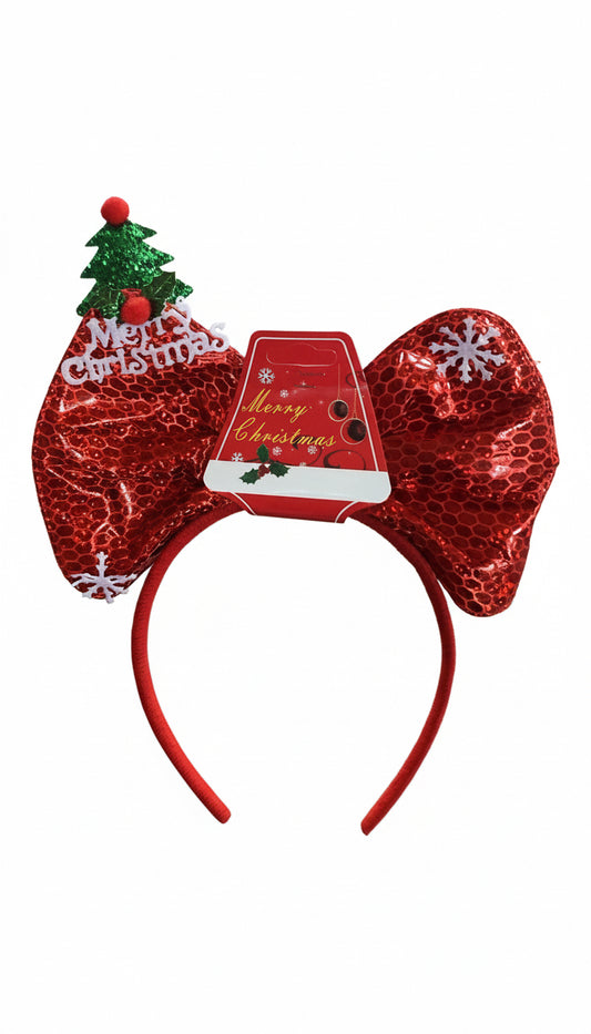 Row Christmas Red Headband