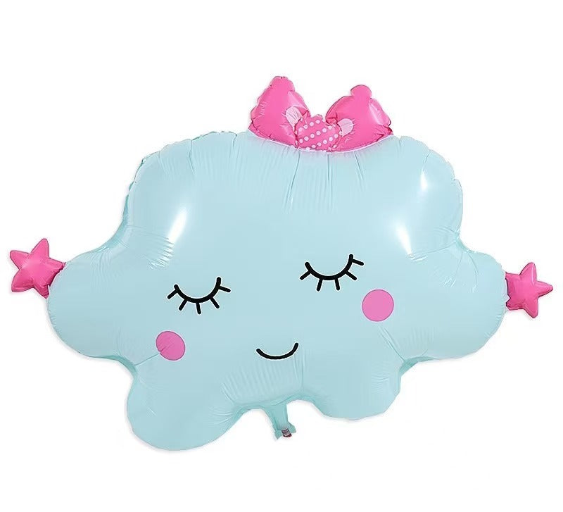 Ballon nuage avec lignes arc-en-ciel