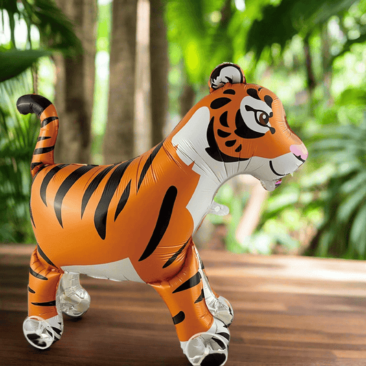 Standing Tiger Balloon with Wheels