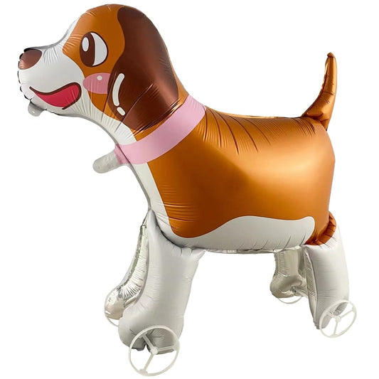 Standing Dog Balloon with Wheels