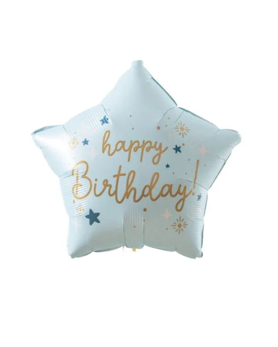 Happy Birthday Star Foil Balloon
