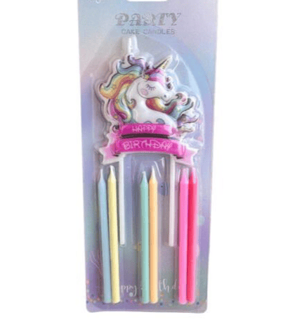 7 Pieces Unicorn Cake Candle Set