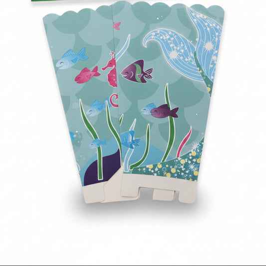 Mermaid Popcorn Boxes 6 Pieces