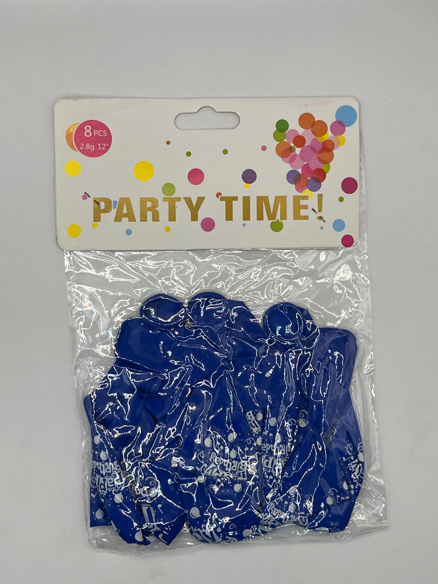 Happy Birthday Latex 12 inch 8 Pack Balloons Available in Different Colors