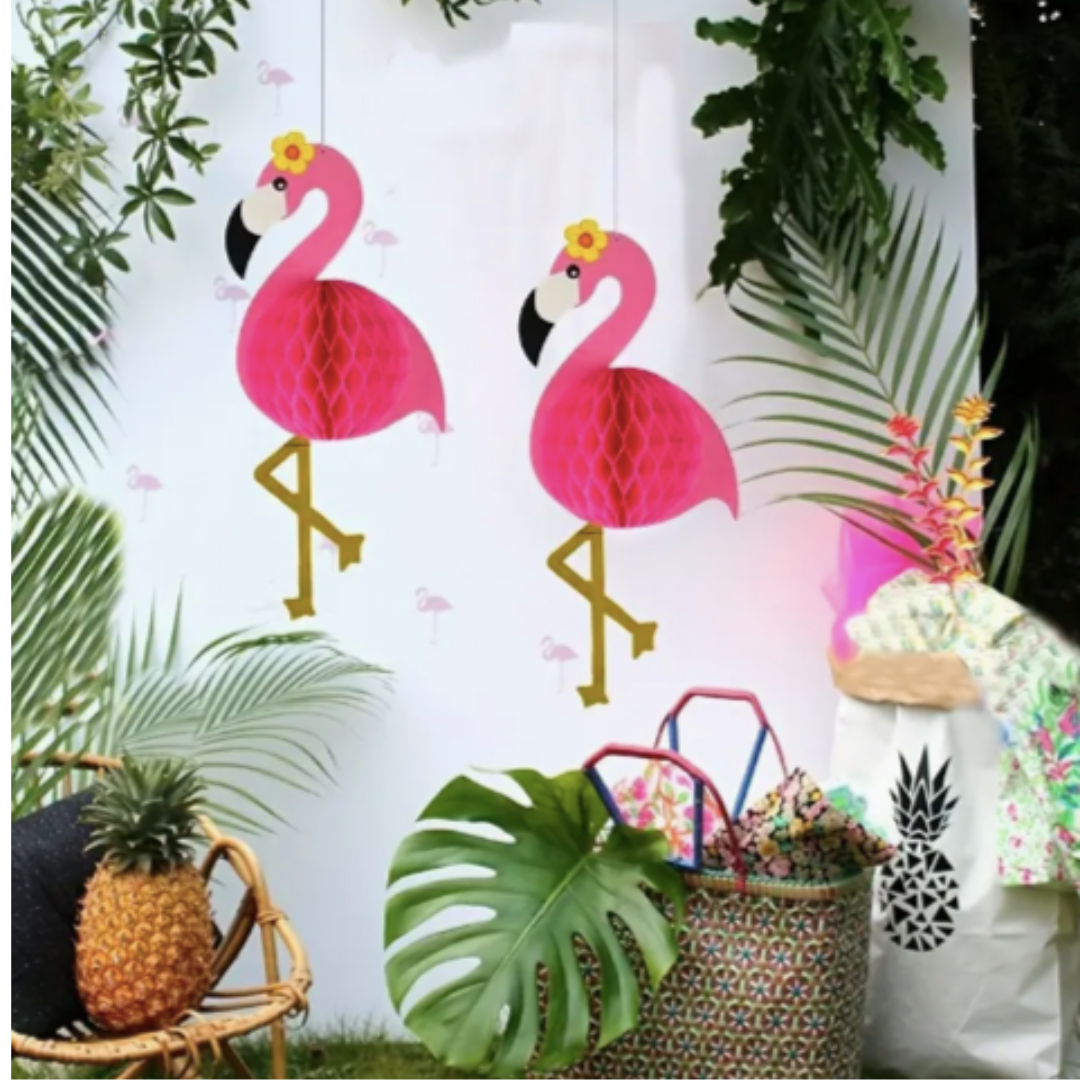 Flamingo Pink Honey Comb Decoration