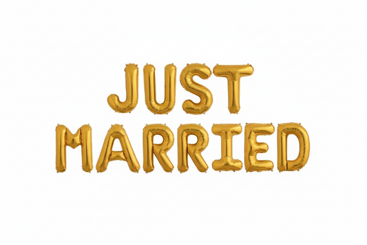 Just Married Balloon Set