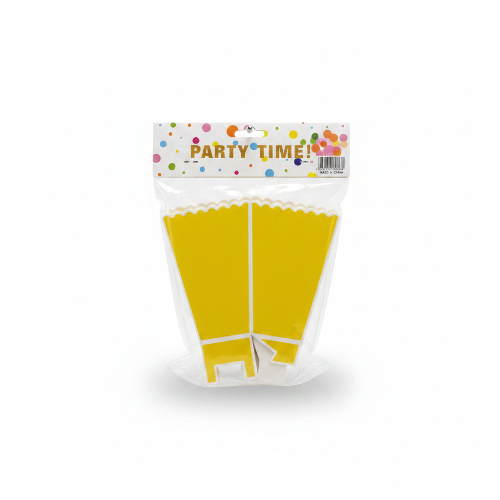 Solid Color Popcorn Boxes 6 Pieces