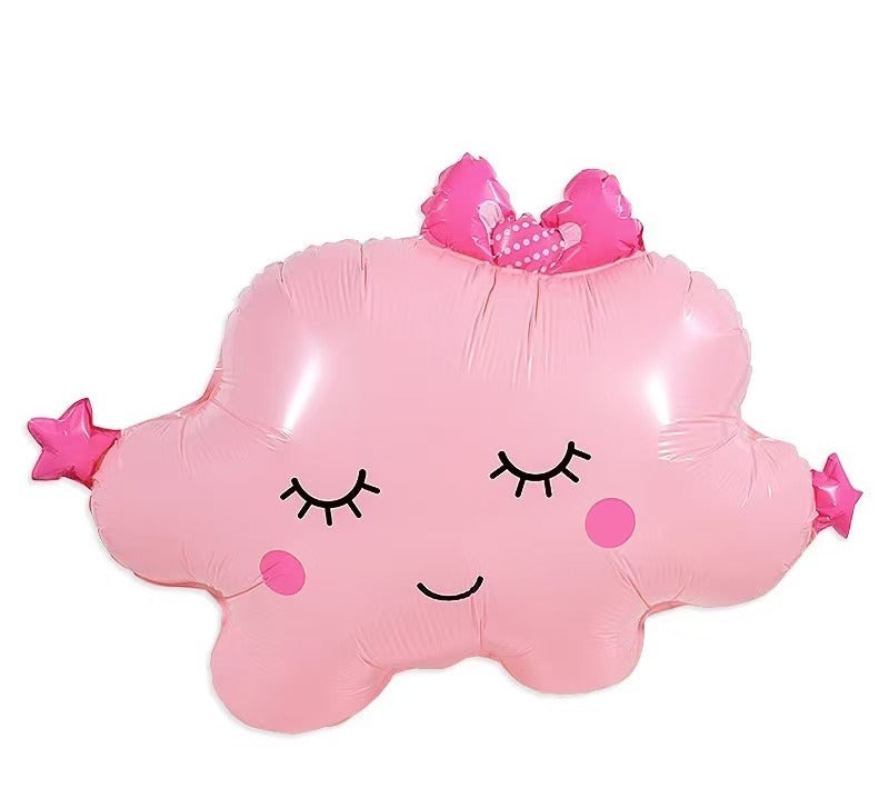 Ballon nuage avec lignes arc-en-ciel