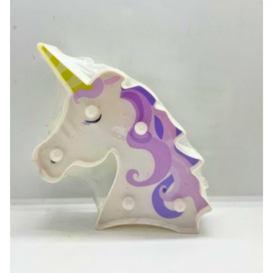 Unicorn Head Purple  Pastel Led Light Lamp