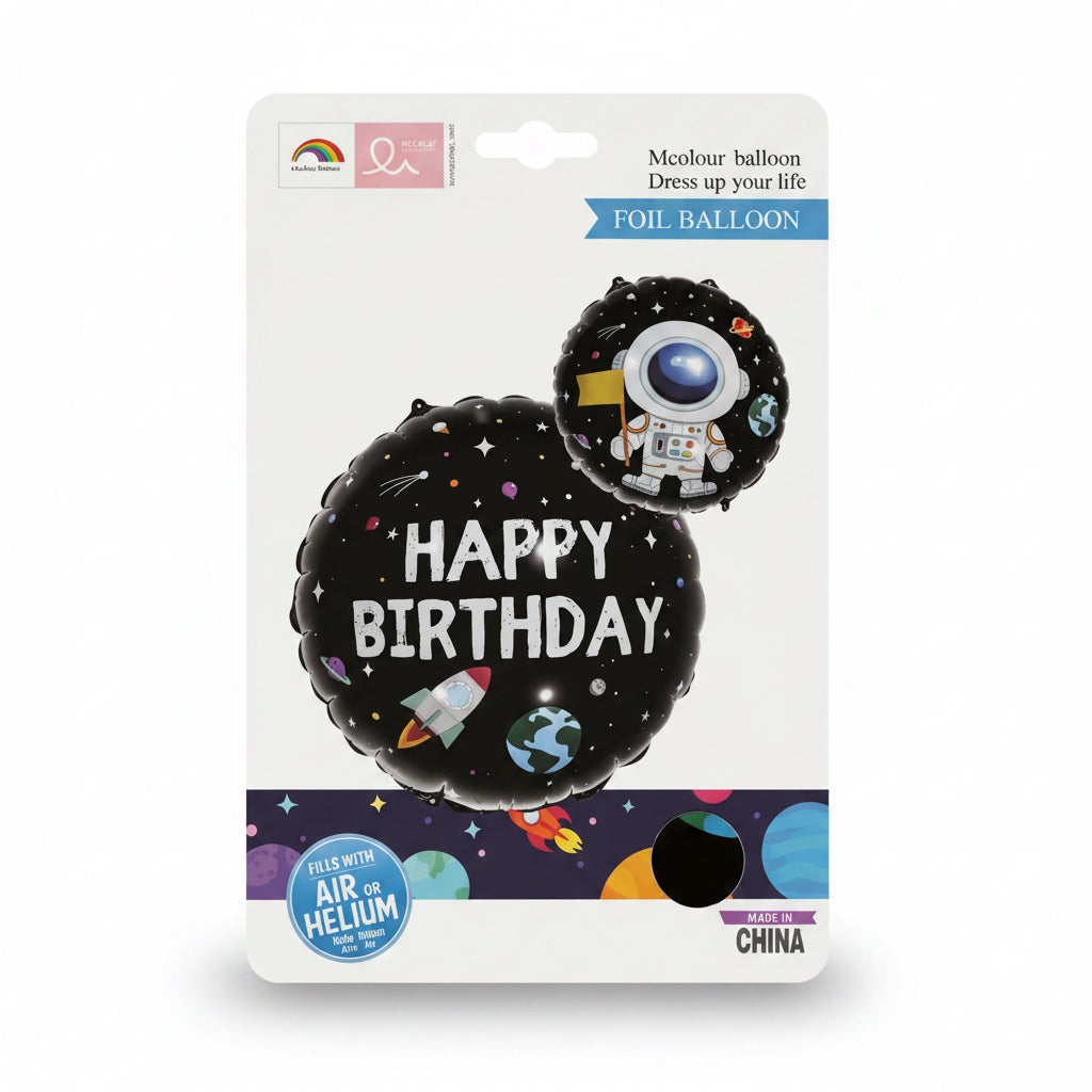 Happy Birthday Space Astronaut 18” Foil Balloon
