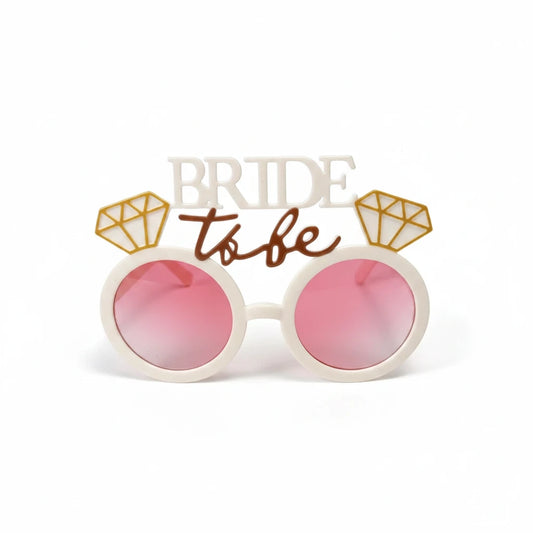 Bride to Be Plastic White Glasses