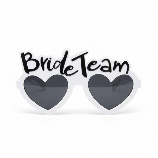 Team Bride Plastic White Glasses